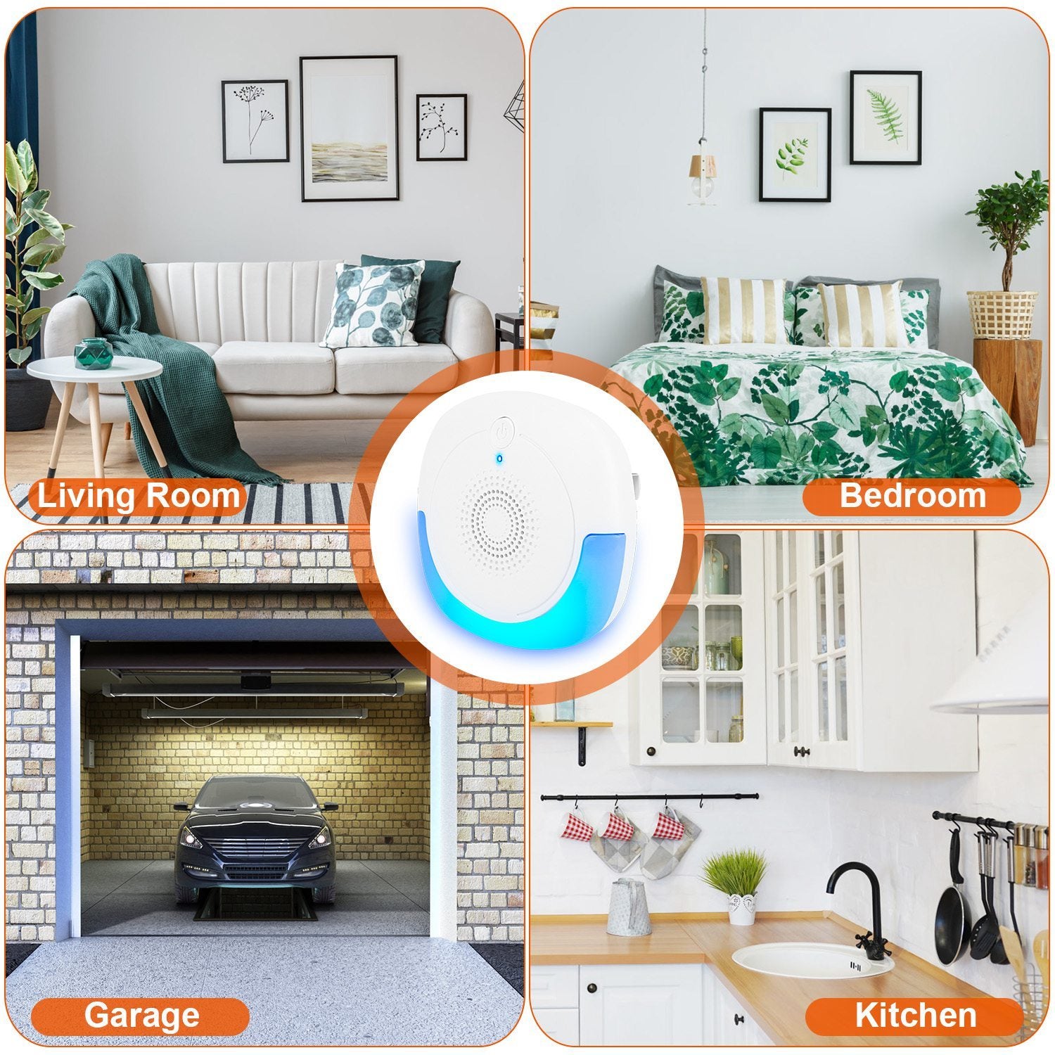 6-Pack Ultrasonic Pest Repellers Plug-In