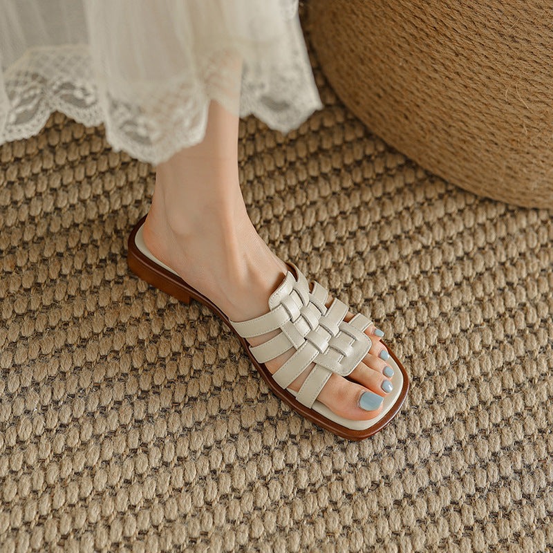 Retro Chic French Sandals for Women