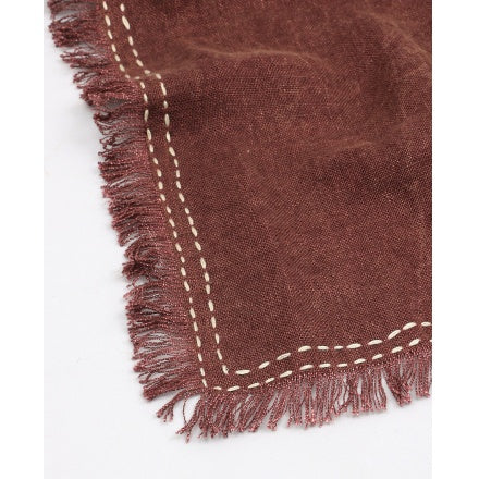 Stonewashed Linen Fringe Throw 52x68