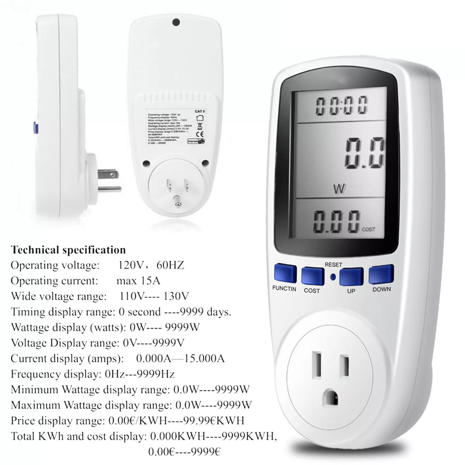 Digital Power Consumption Monitor Meter