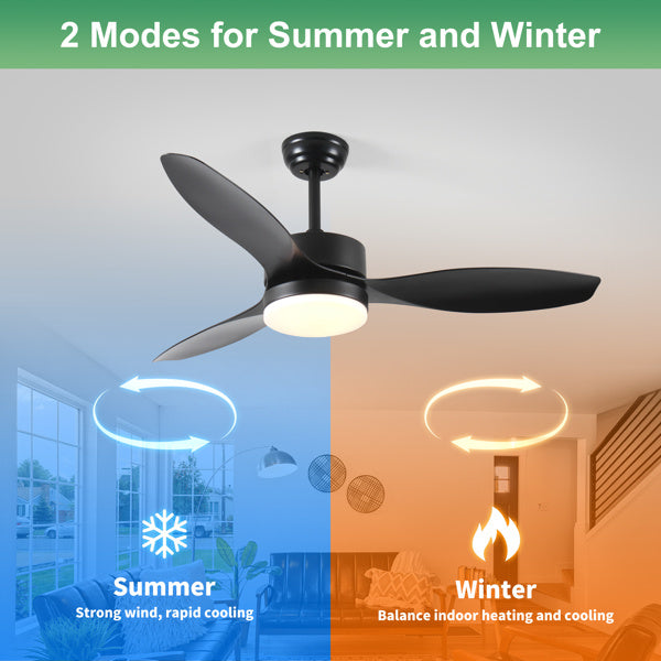 52" Indoor/Outdoor Ceiling Fan with LED