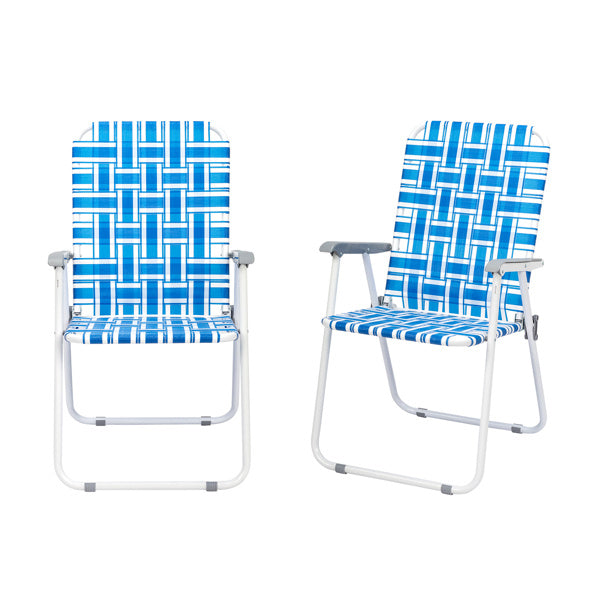 2pcs Striped Beach Chairs