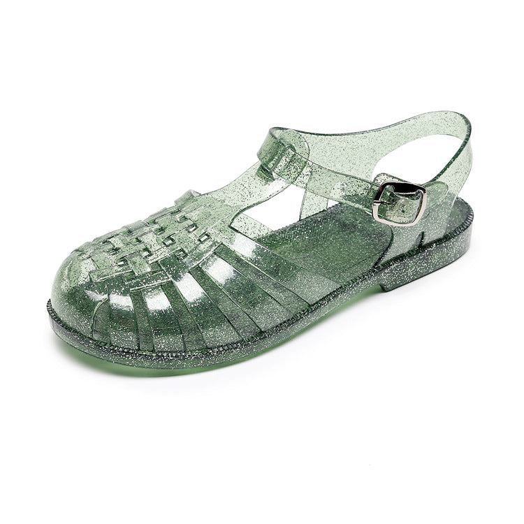 Crystal Gel Shoes Hollow Sandals For Women