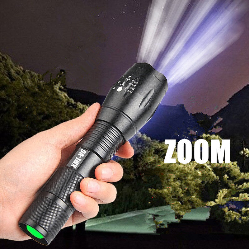 Portable Mini LED Zoom Flashlight Torch