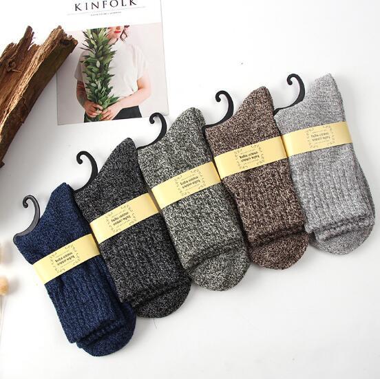 Chaussettes d'hiver confortables en laine pour hommes