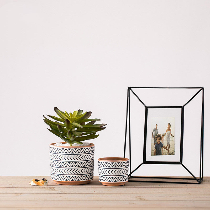 Ceramic Nordic Geometric Flower Pots