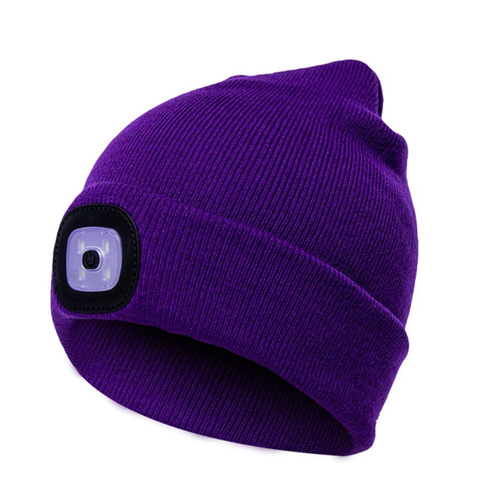 LED Light-Up Knit Beanie Hat