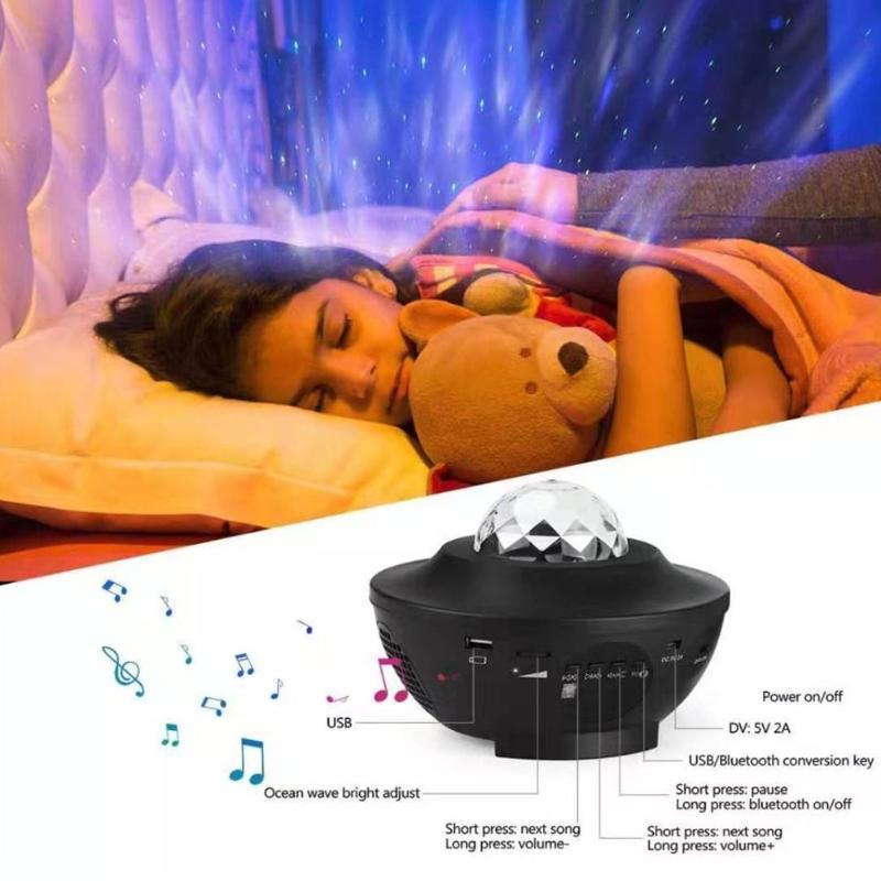 Haut-parleur USB avec veilleuse LED et musique