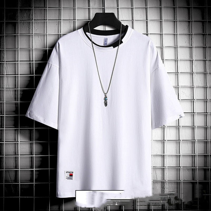 T-shirt ample style Hong Kong pour homme