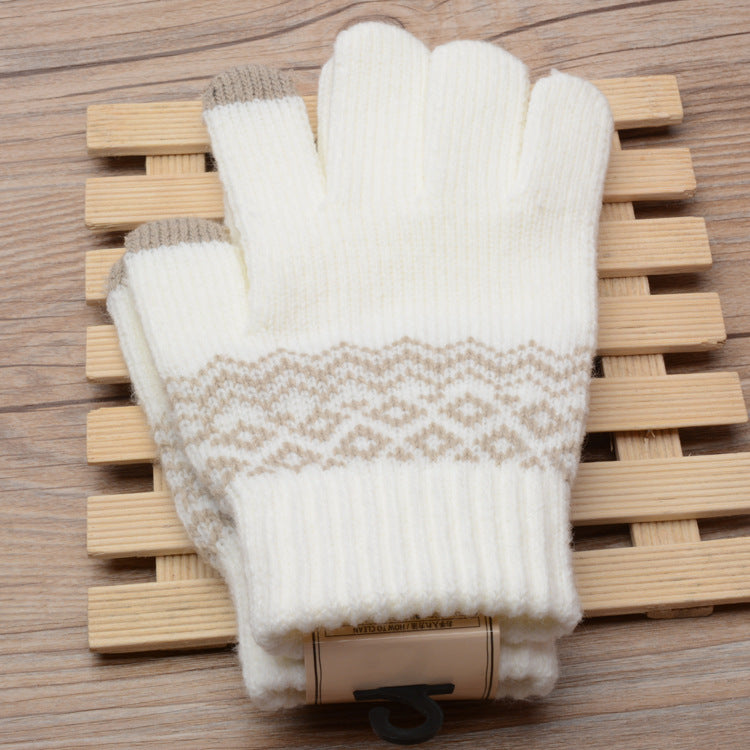 Couple de gants tricotés pour écran tactile