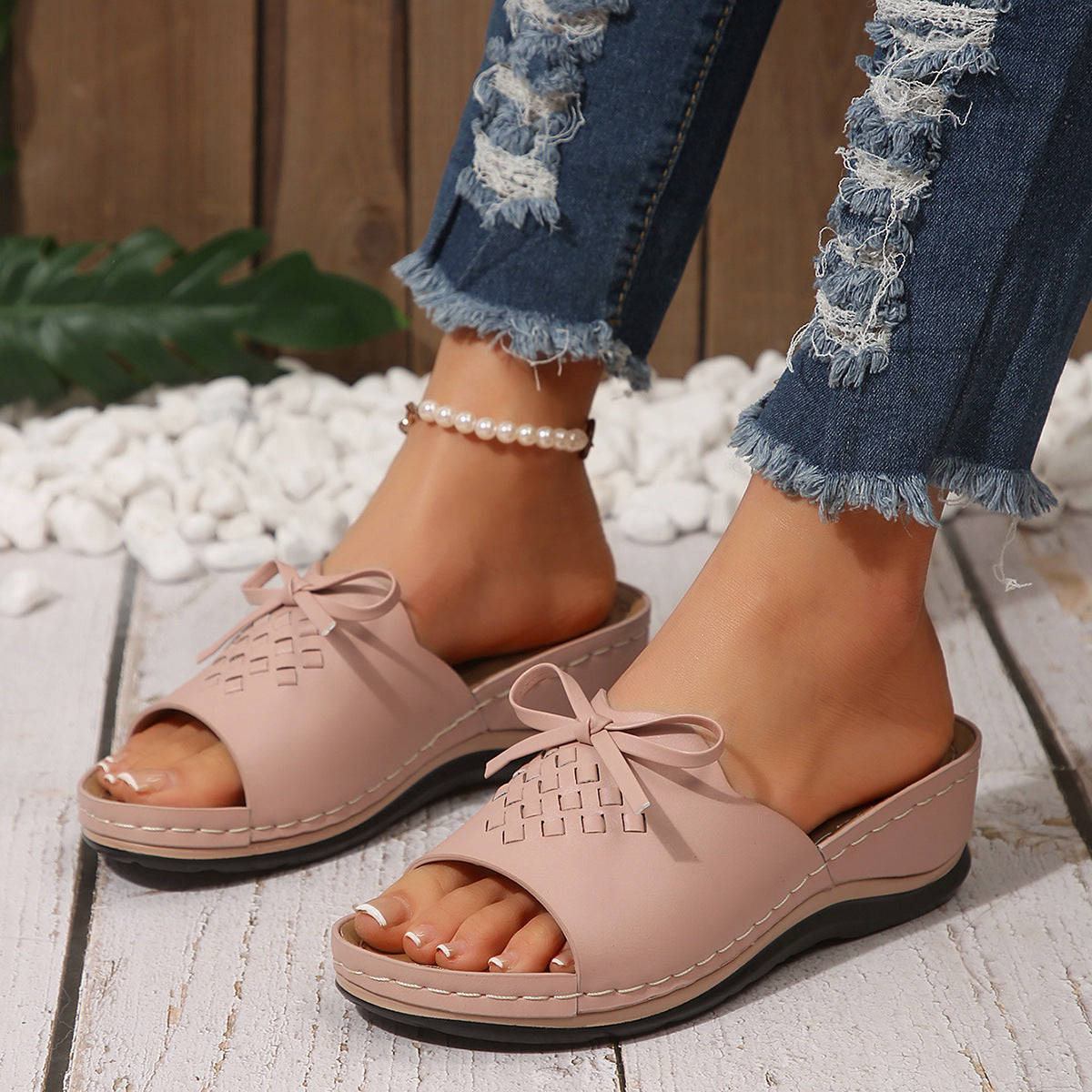 Retro Embroidered Non-Slip Sandals Women