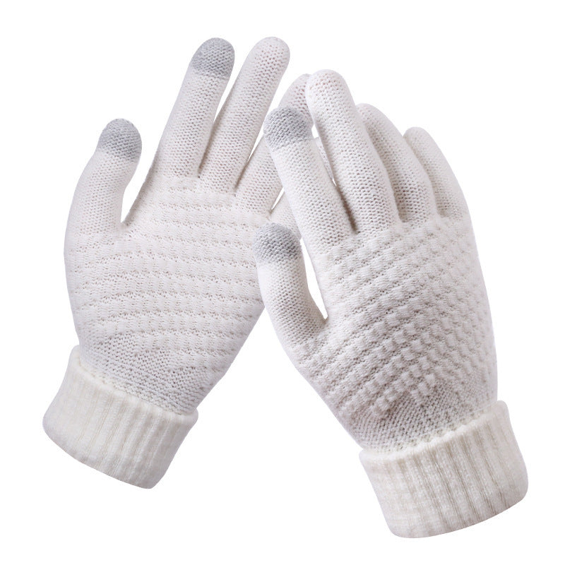 Couple de gants tricotés pour écran tactile