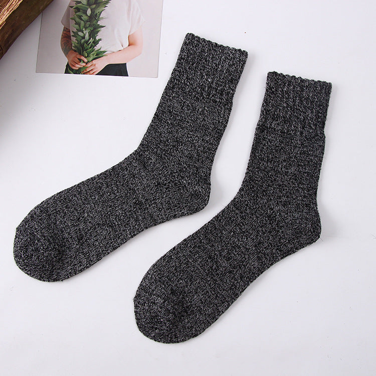 Chaussettes d'hiver confortables en laine pour hommes
