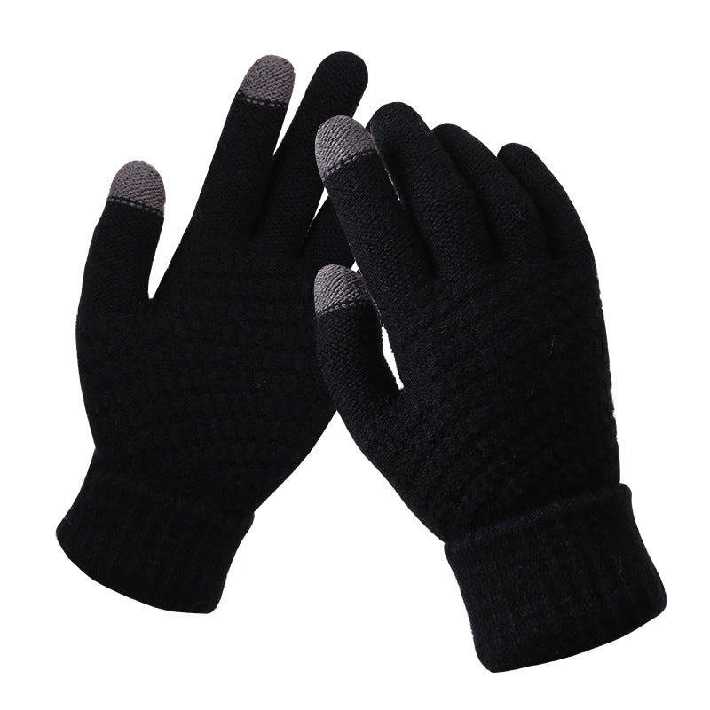 Couple de gants tricotés pour écran tactile