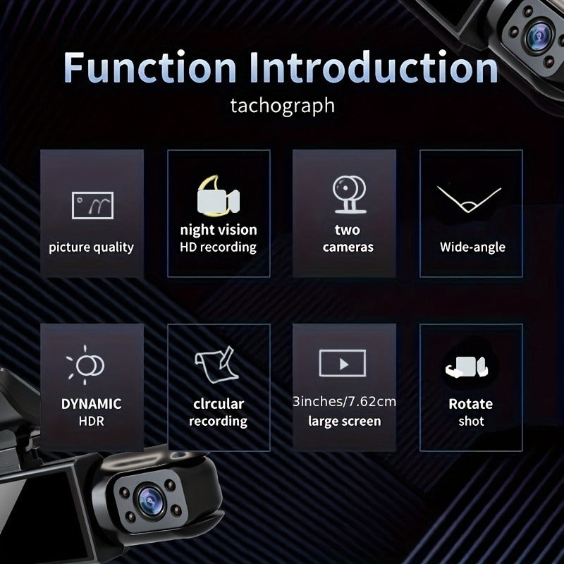 Treasure M8 Dash Cam with 32GB Memory