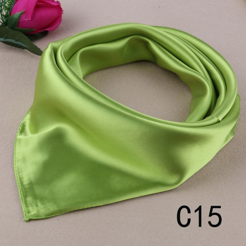 Foulard carré en soie de style coréen