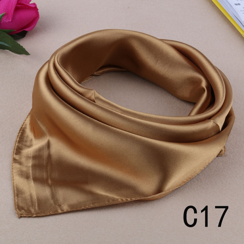 Foulard carré en soie de style coréen