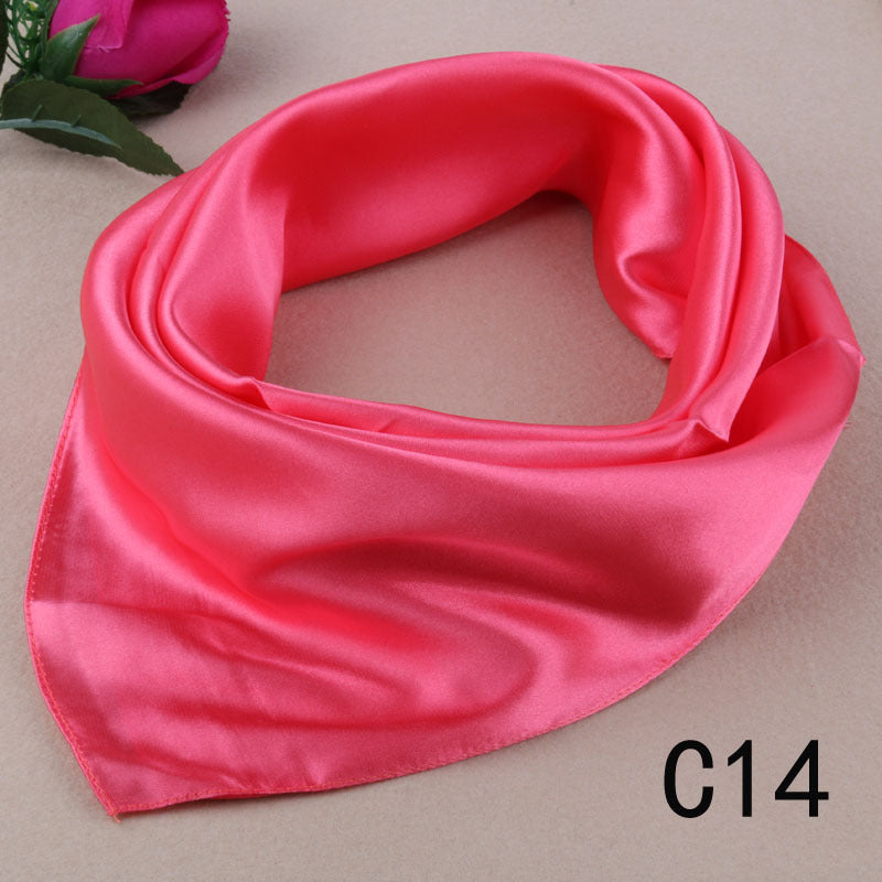 Foulard carré en soie de style coréen