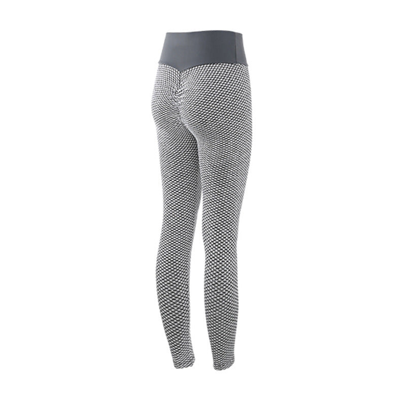 Leggings de yoga sans couture à carreaux