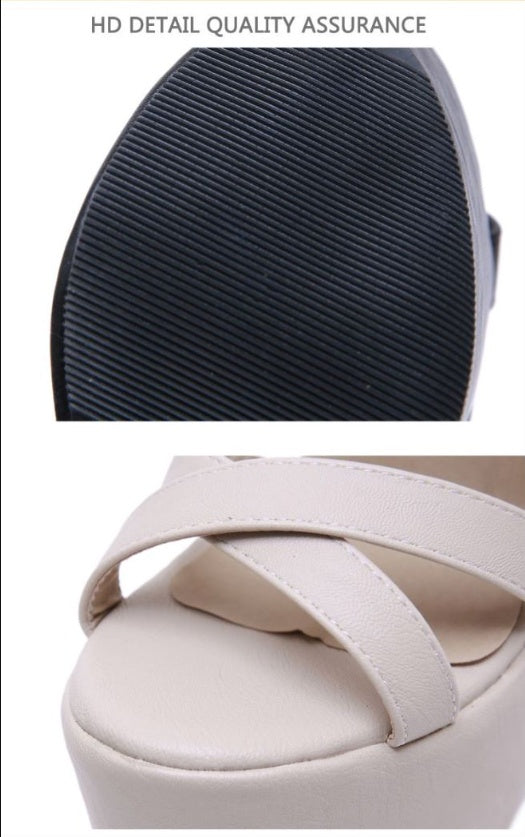 Gothic Punk Platform Wedge Gladiator Sandals