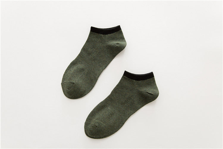 Chaussettes de sport bateau en coton pour hommes