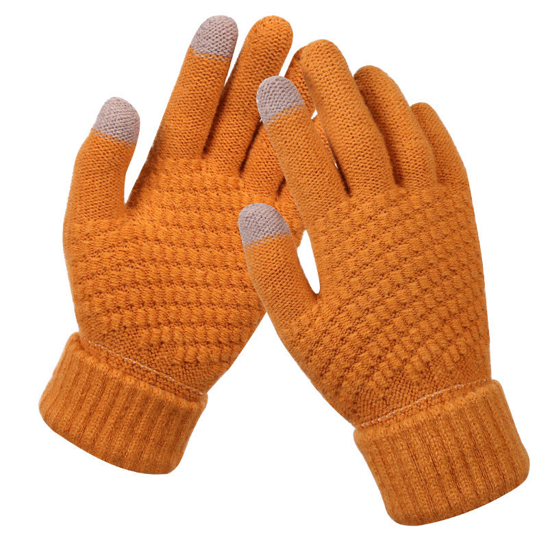 Couple de gants tricotés pour écran tactile