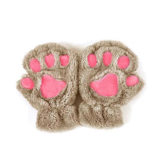 Gants mi-doigts en forme de pattes de chat mignons