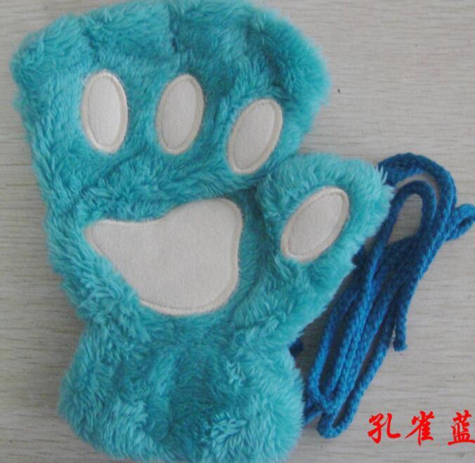 Gants mi-doigts en forme de pattes de chat mignons