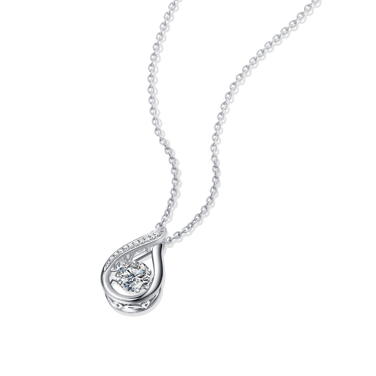 Smart Drop Diamond Pendant Necklace