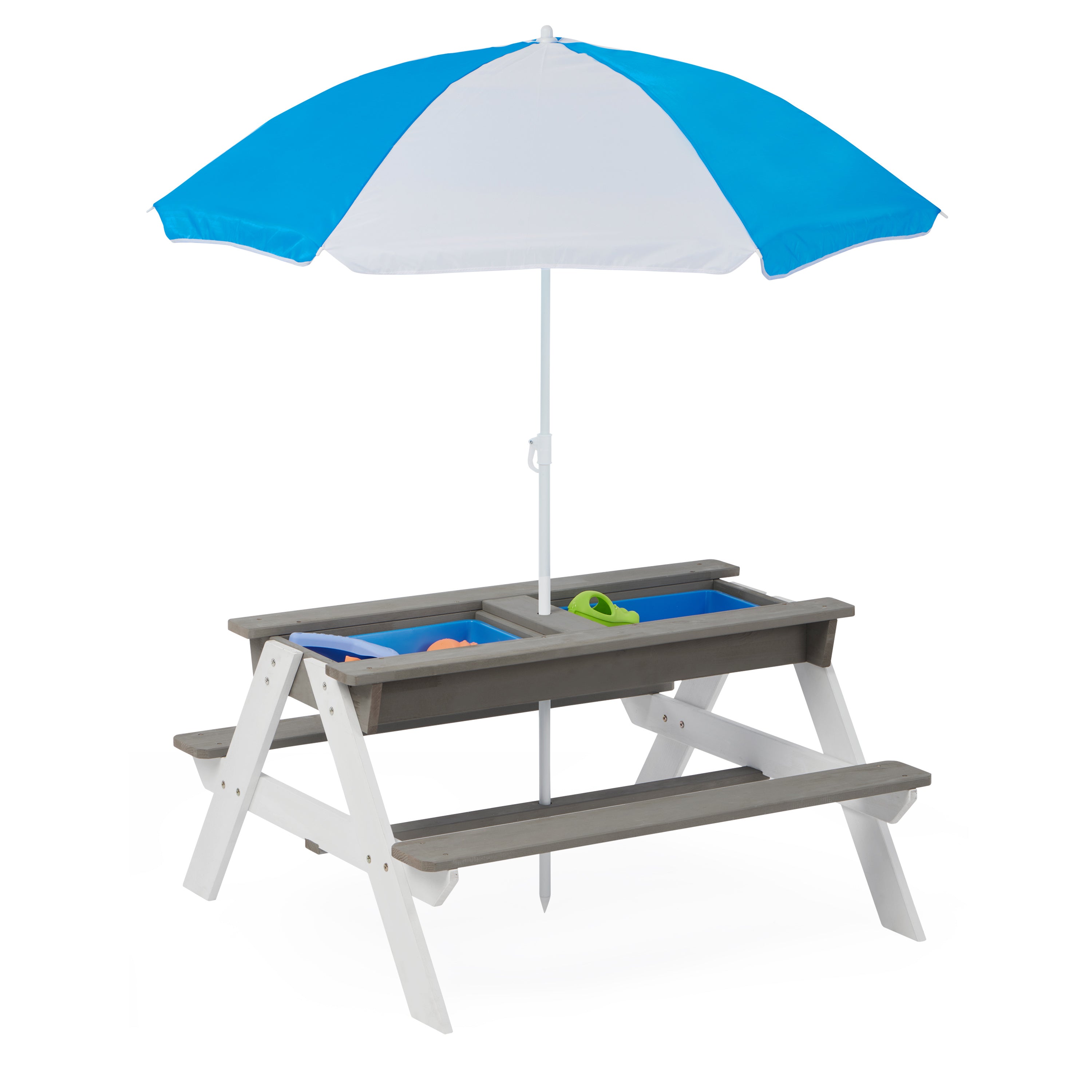 3-in-1 Kids Picnic Table with Umbrella