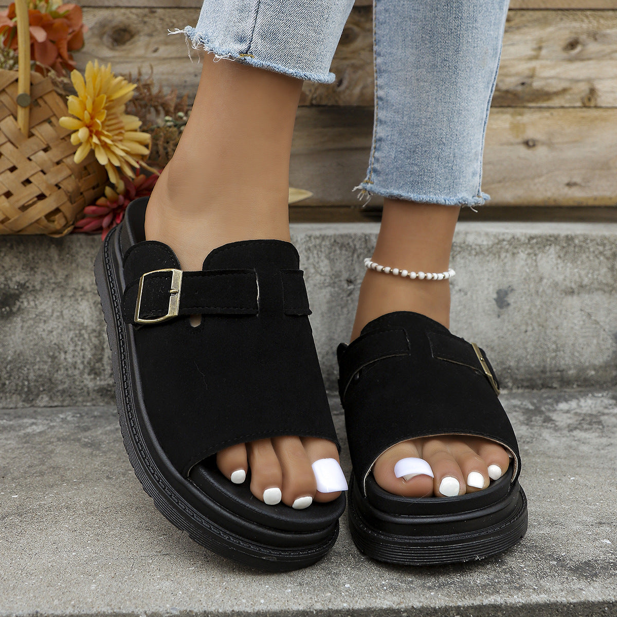 Women’s Summer Buckle Flats Sandals
