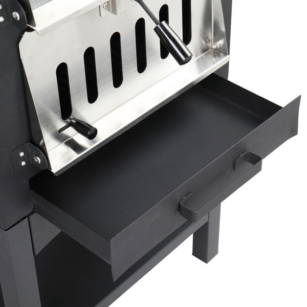 Freestanding Carbon Grill w/ Chimney & Pizza Stone