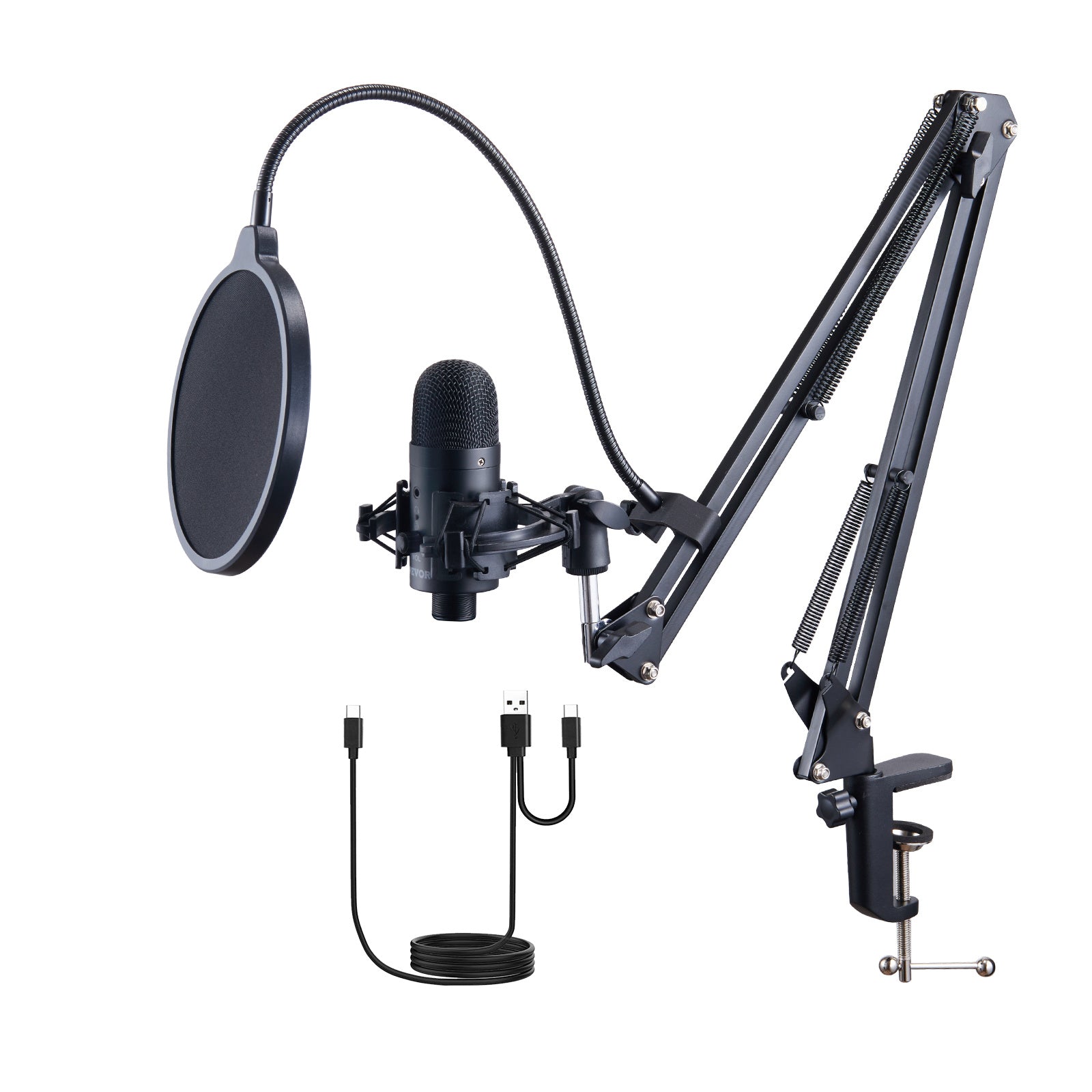 VEVOR USB Condenser Mic Kit with Stand