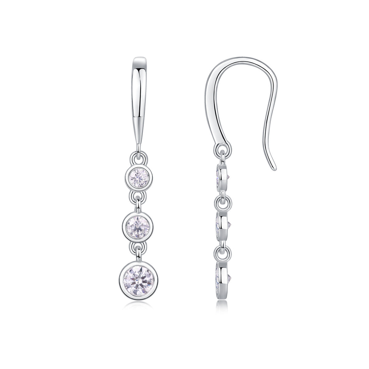 Classic Multi-Diamond Moissanite Earrings