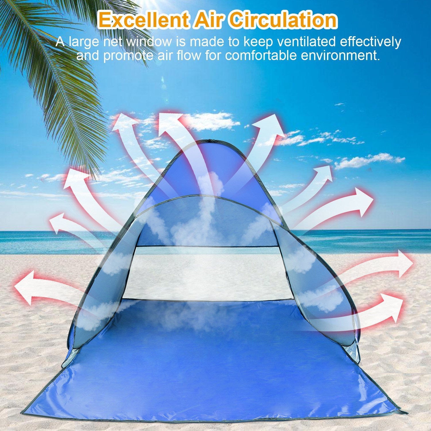 Pop-up UV-Proof Beach Tent for 2-3