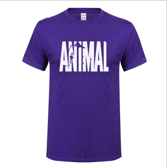 T-shirt de fitness d'été en coton imprimé pour homme