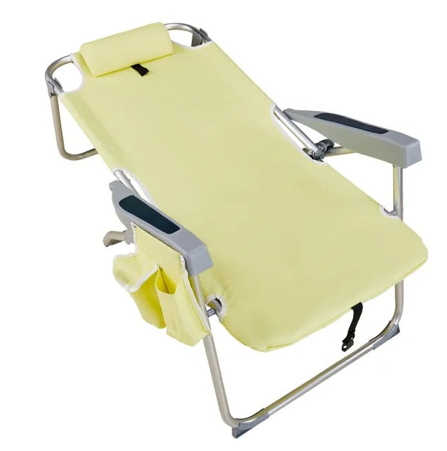 Heightened Yellow Oxford Beach Chair