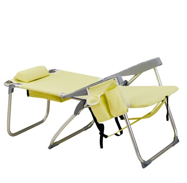 Heightened Yellow Oxford Beach Chair