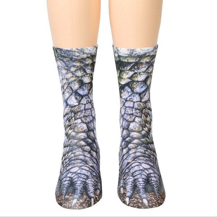 Chaussettes longues 3D motif pattes de chat – Unisexe et amusantes
