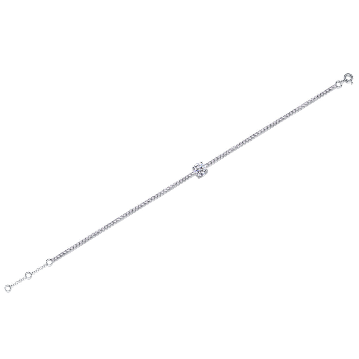 Dawn Dew Beads Diamond Silver Bracelet