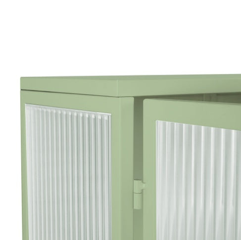 Modern Green Glass Door Wall Cabinet