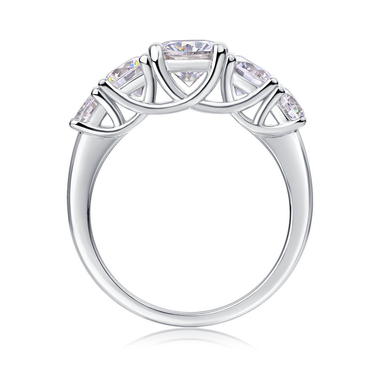 Luxury Moissanite Silver Diamond Rings