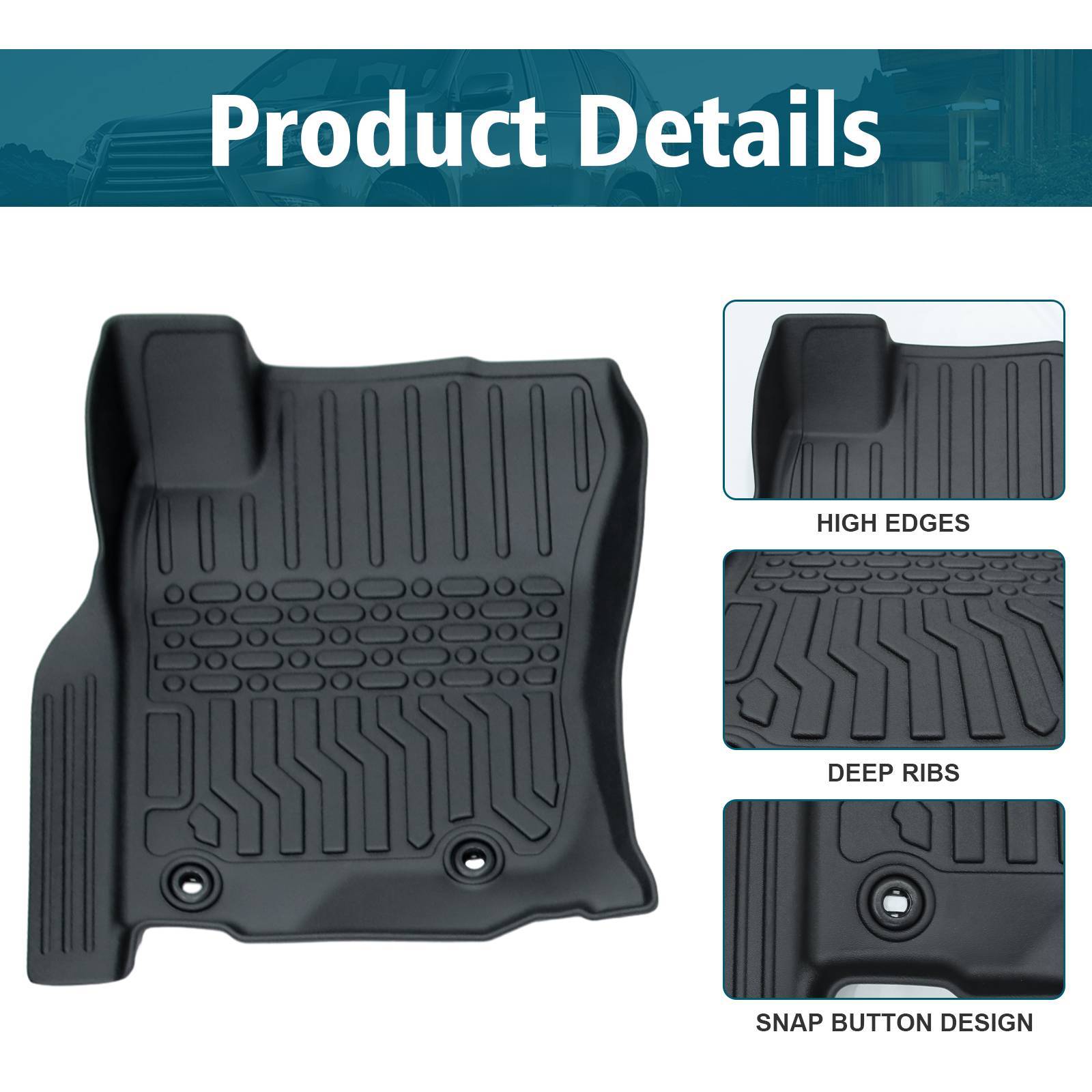 TPE Rubber Car Floor Mats For GX460 & 4Runner