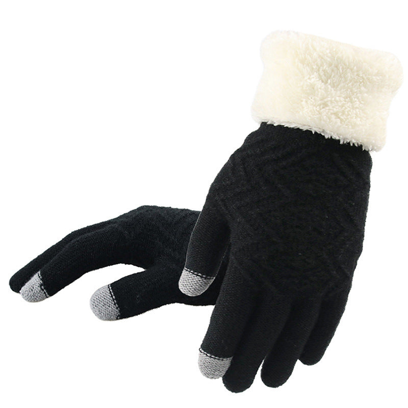 Gants d'hiver tricotés confortables