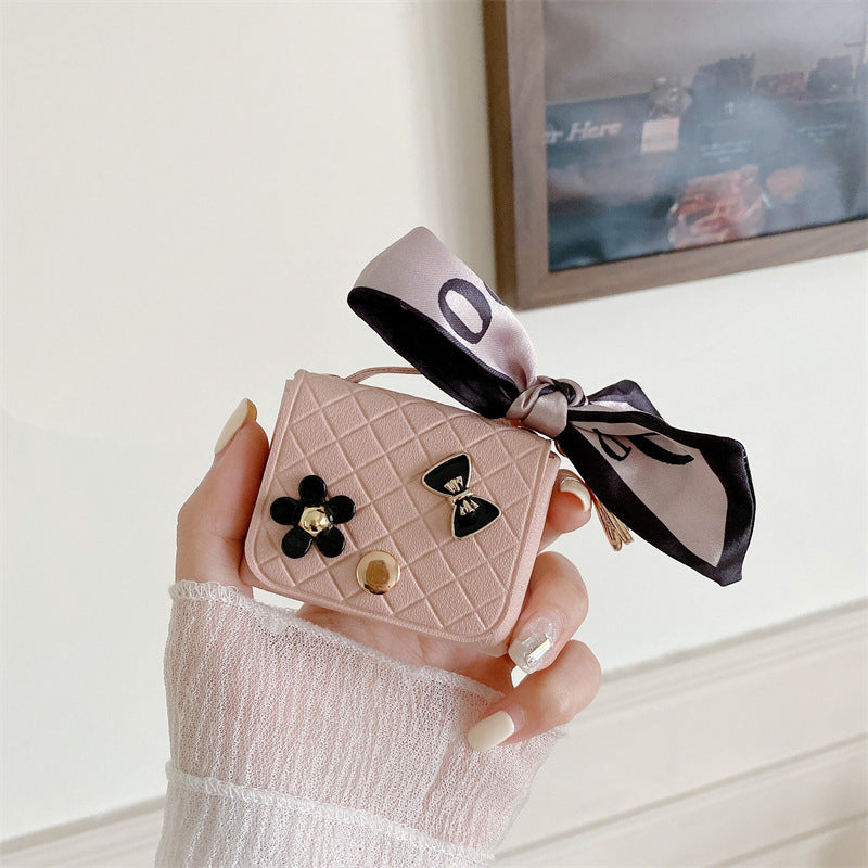 Korean Silk Scarf Earphone Pouch