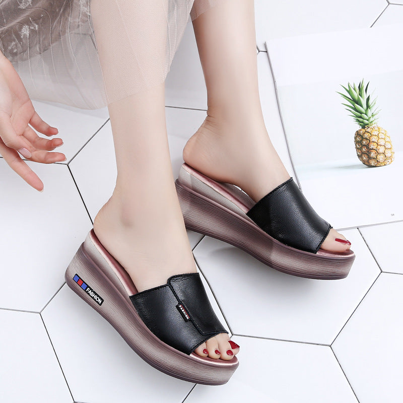 Women’s Leather Platform Sandals