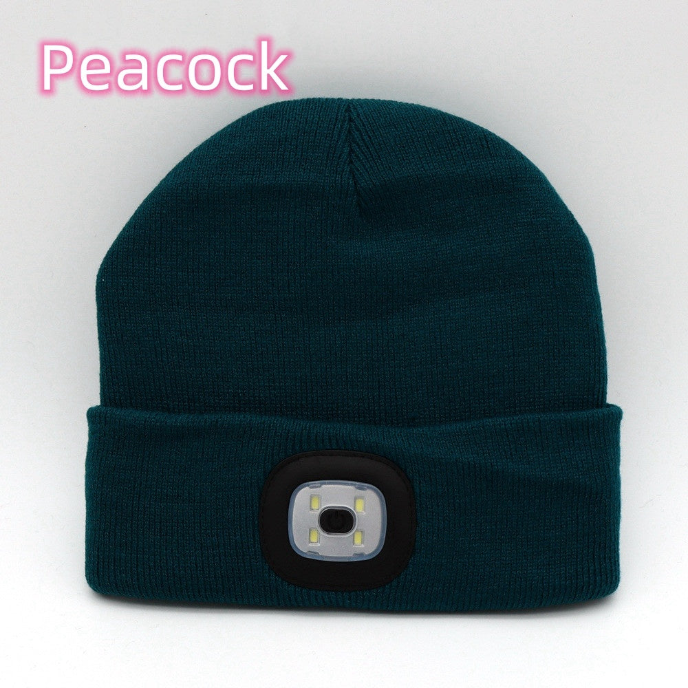 LED Light-Up Knit Beanie Hat