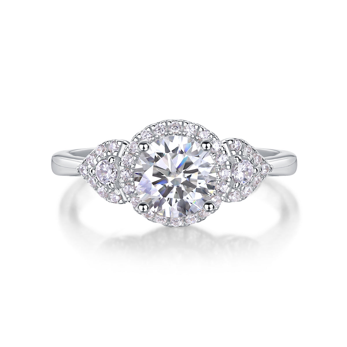 Luxury Large Moissanite Wedding Ring