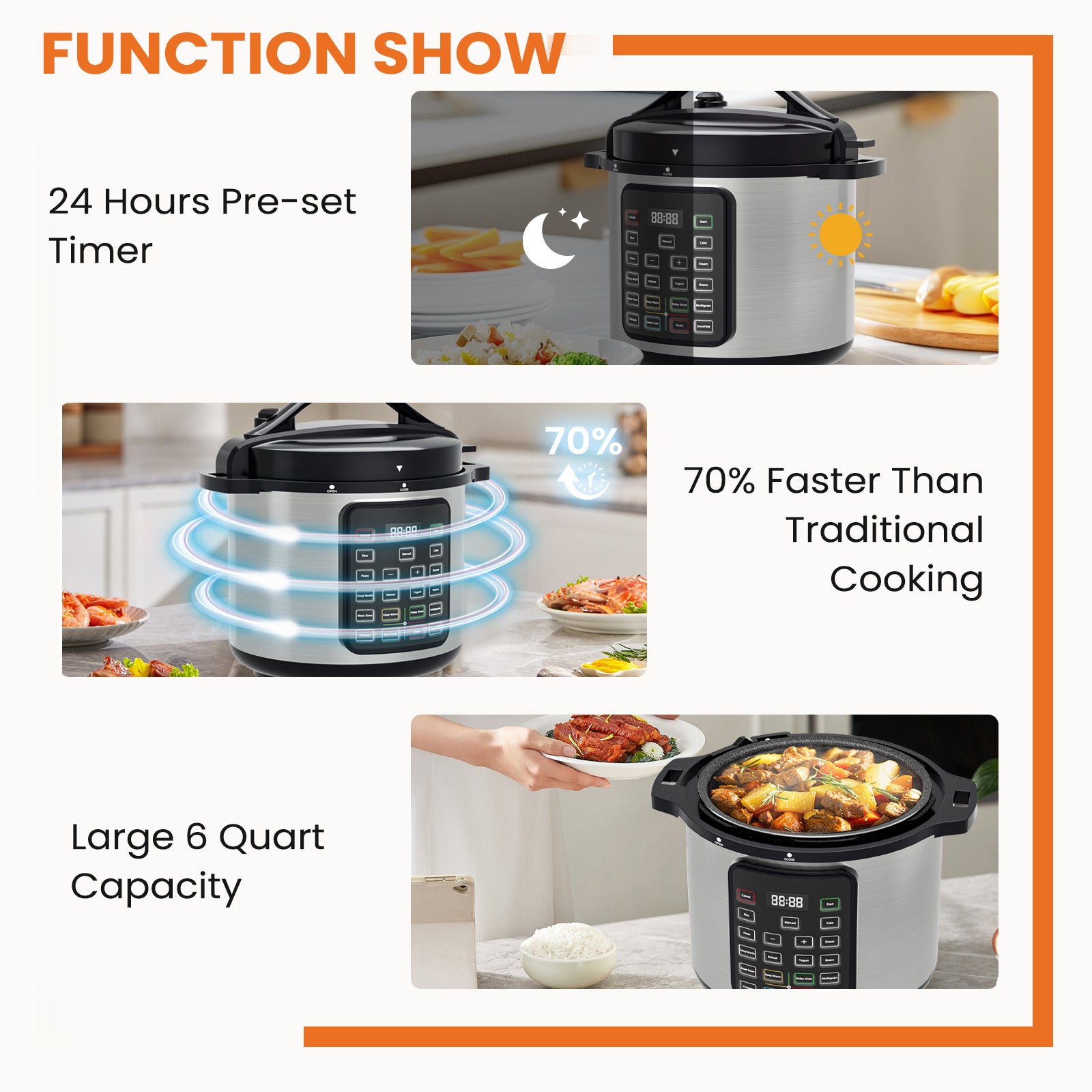 9-in-1 Electric Pressure Cooker Smart Pot