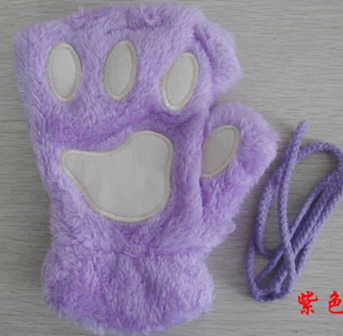 Gants mi-doigts en forme de pattes de chat mignons